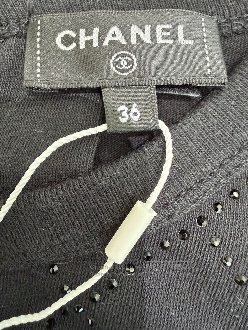 Chanel Chanel The latest black diamond rhinestone short sleeves i Size XS / US 0-2 / IT 36-38 - 4 Thumbnail