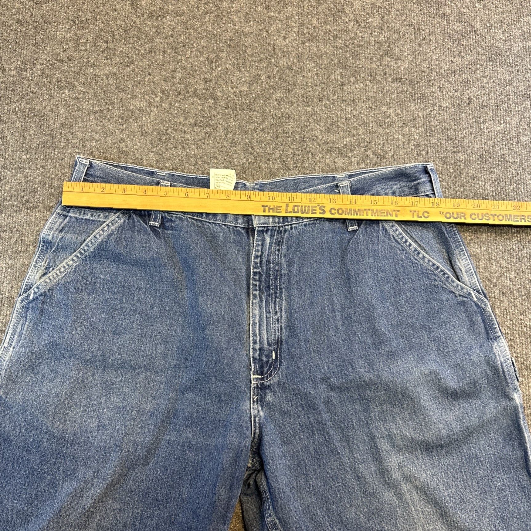 Carhartt VINTAGE Carhartt B13 DST Dungaree Fit Denim Blue Jeans Carpenter Pant USA Mens 38x30 Size US 38 / EU 54 - 6 Thumbnail