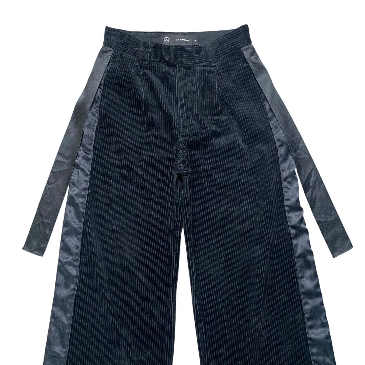 GU × Undercover GU UNDERCOVER Lace Corduroy Baggy Wide Leg Pants Size 26" / US 2 / IT 38 - 3 Thumbnail