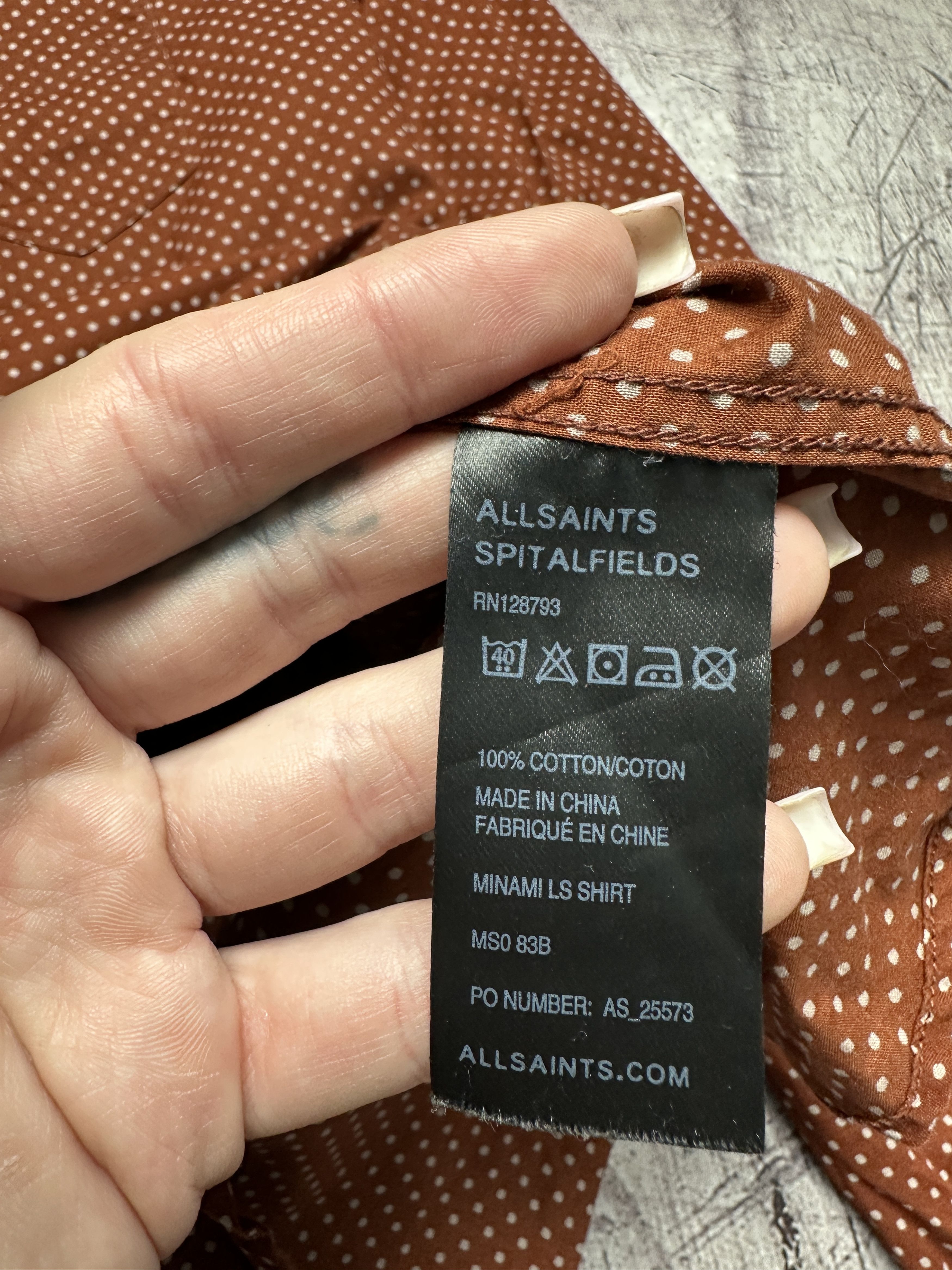 Allsaints Allsaints Mens Minami Long Sleeve Shirt Size US S / EU 44-46 / 1 - 6 Thumbnail