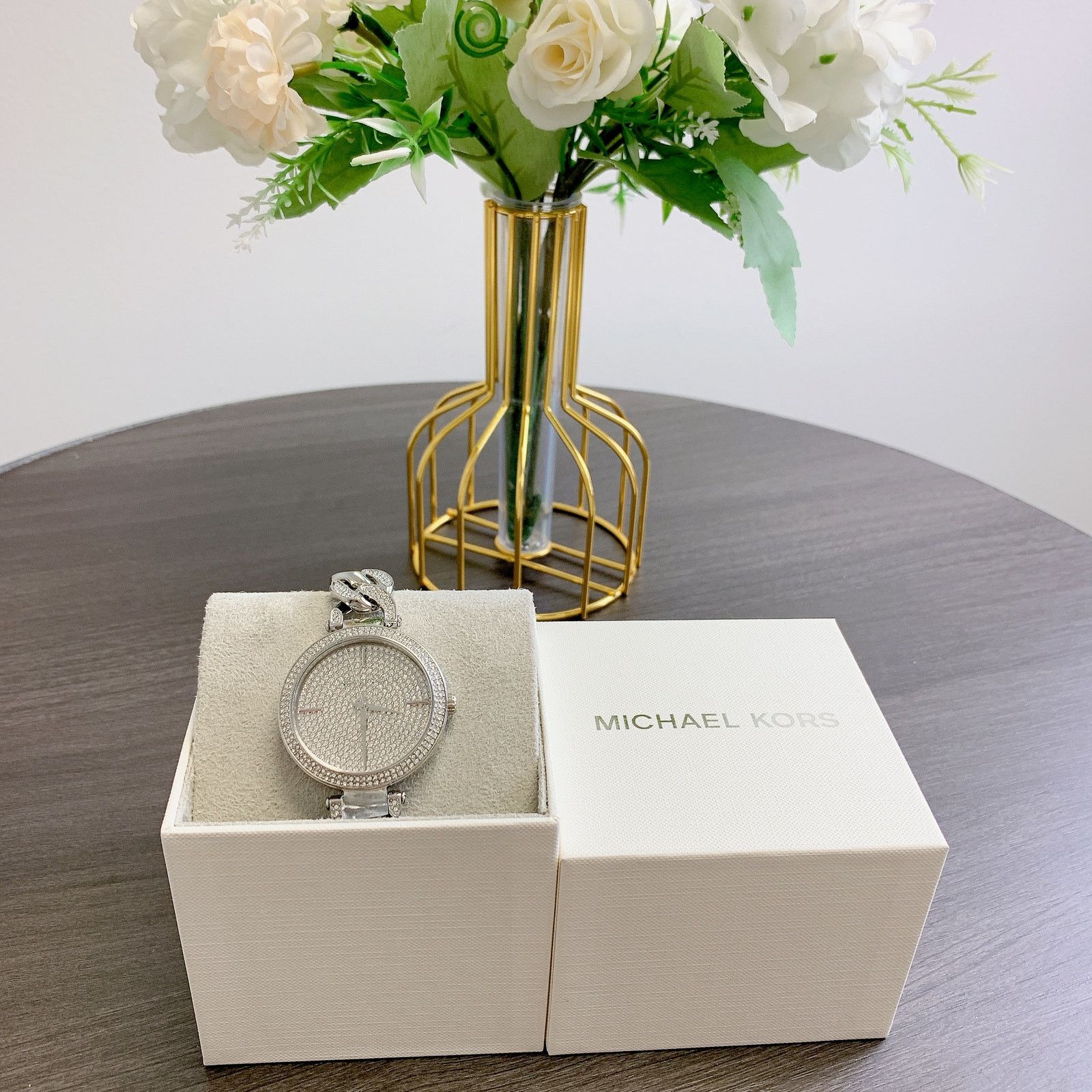 Michael Kors Michael Kors MK4675 Catelyn Silver Glitz Chain Stainless Size ONE SIZE - 4 Thumbnail