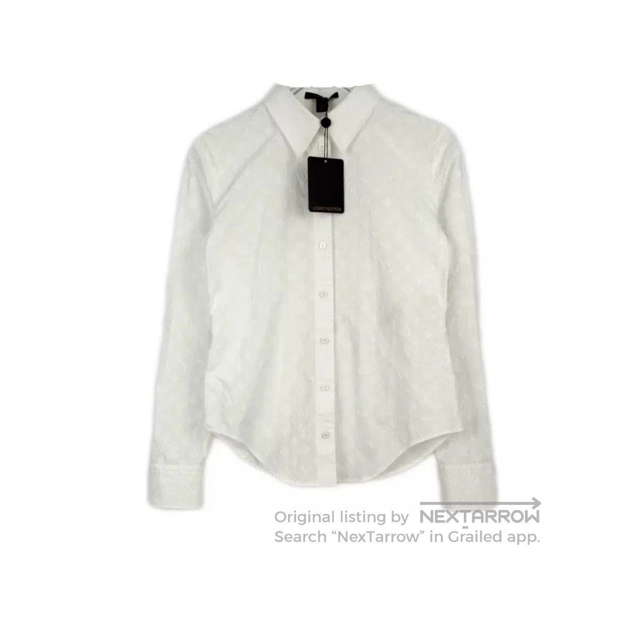 Louis Vuitton LV White Patterned Long Sleeve Shirt. Size US XS / EU 42 / 0 - 1 Thumbnail