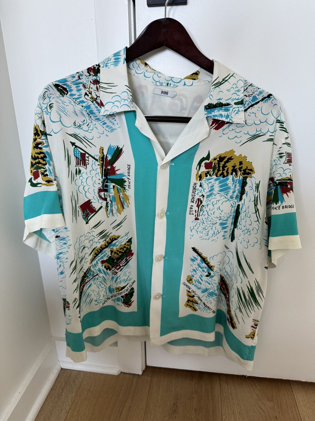 Bode BODE Niagara Souvenir Short Sleeve Shirt - L/XL | Grailed