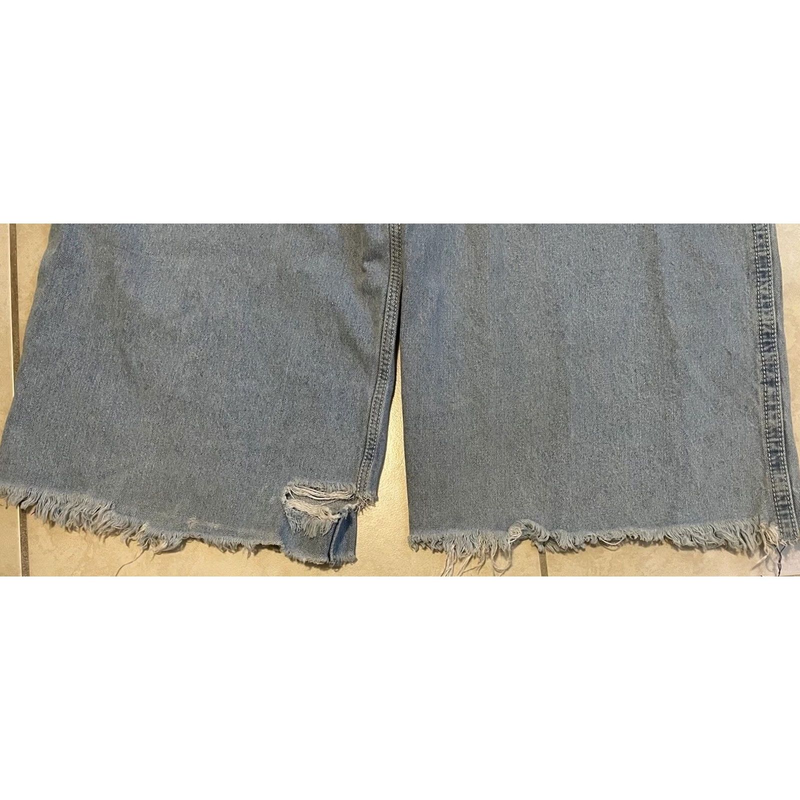 Vintage ALAB Distress Baggy Jeans 36 Sk es Rave Grunge Punk Vintage 90s Y2K Jnco Interstate Jeans Men Blue Wide-Leg Distressed 36 Mens Size US 36 / EU 52 - 4 Thumbnail