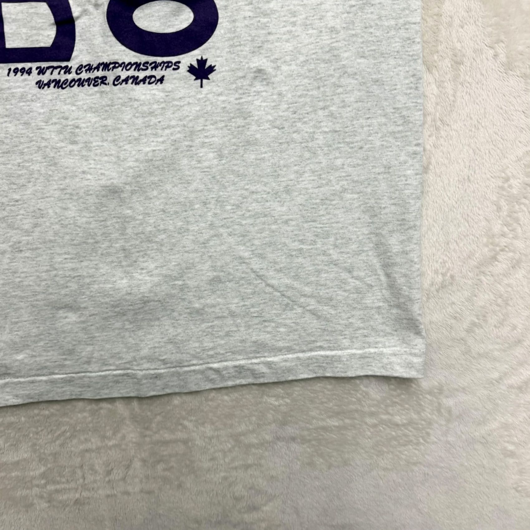 Fruit Of The Loom VINTAGE Fruit Of The Loom Taekwondo TKD Shirt Mens Large Gray 1994 Vancouver Size US L / EU 52-54 / 3 - 5 Thumbnail