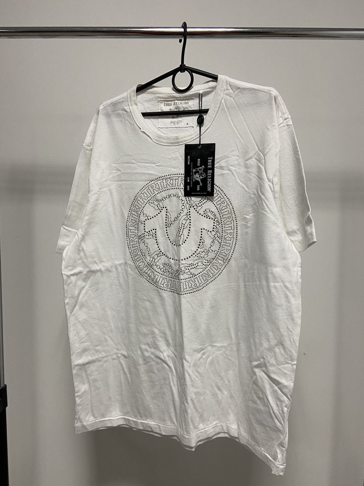 True Religion × Vintage True Religion T-shirt Vintage big Logo 90s rhinestones Size US XXL / EU 58 / 5 - 1 Thumbnail