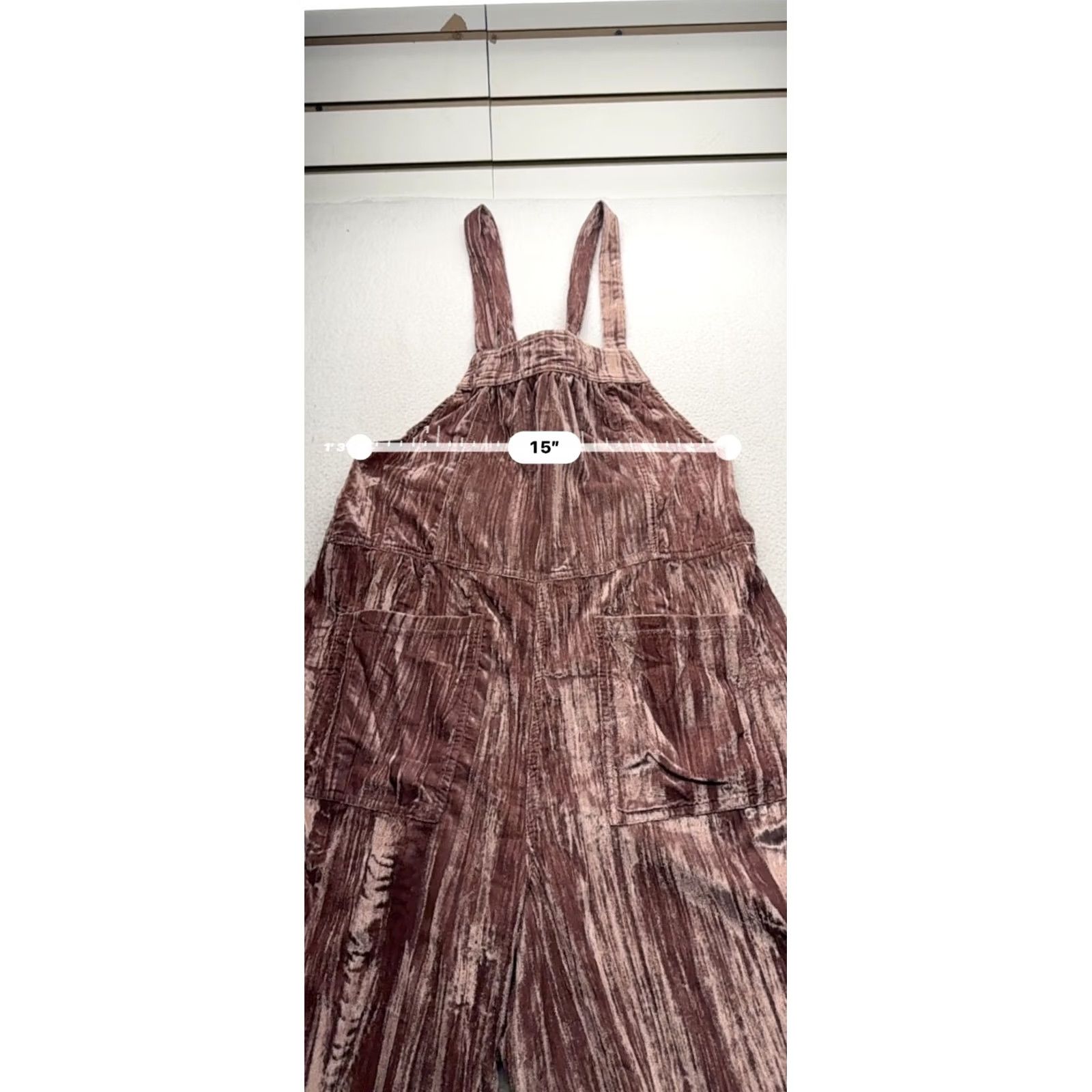 Vintage Natural Life Velvet Overalls Brown Size S Womens One-Piece Pockets Wide-Leg Size 28" / US 6 / IT 42 - 7 Thumbnail
