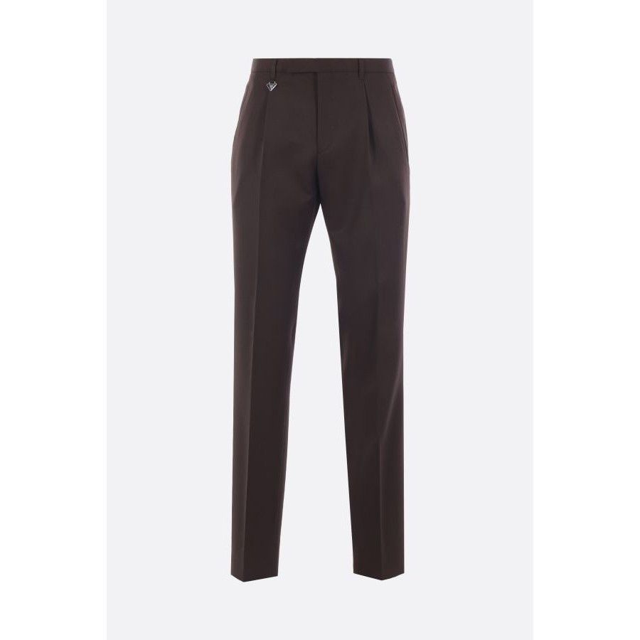 Prada PRADA Brown Gabardine Trousers New & Authentic (Men's size:U Size US 32 / EU 48 - 1 Thumbnail