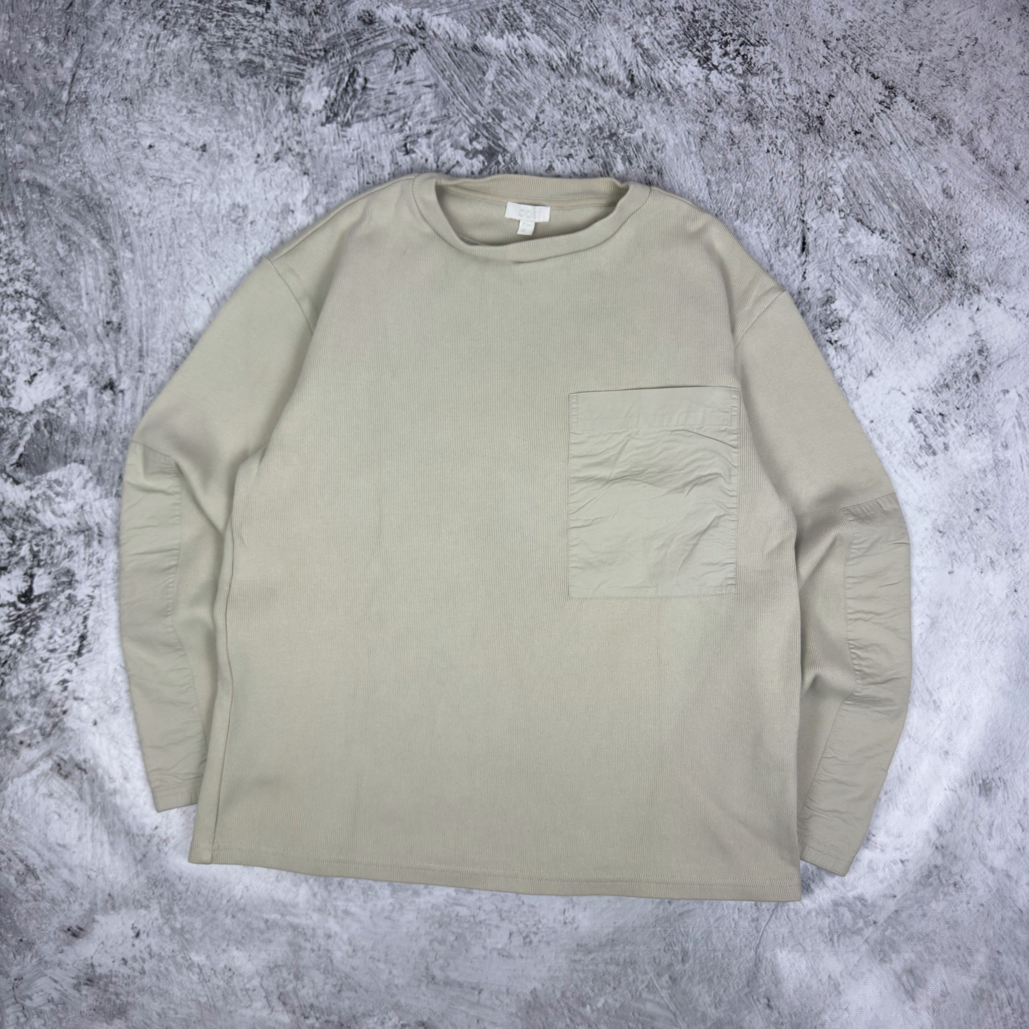 Cos COS Men's beige Cotton Knit Sweater Small Size US S / EU 44-46 / 1 - 1 Thumbnail