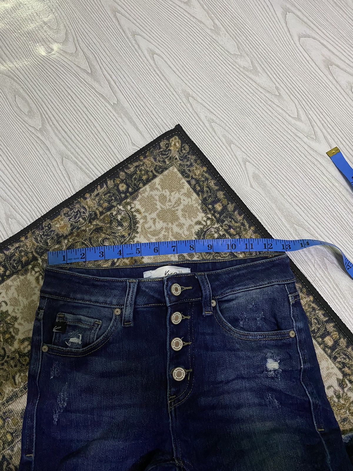 Hysteric Glamour × Japanese Brand × Tornado Mart Vintage Bell Botton Kancan Distressed Washed Stretch Jean Size US 28 / EU 44 - 18 Thumbnail