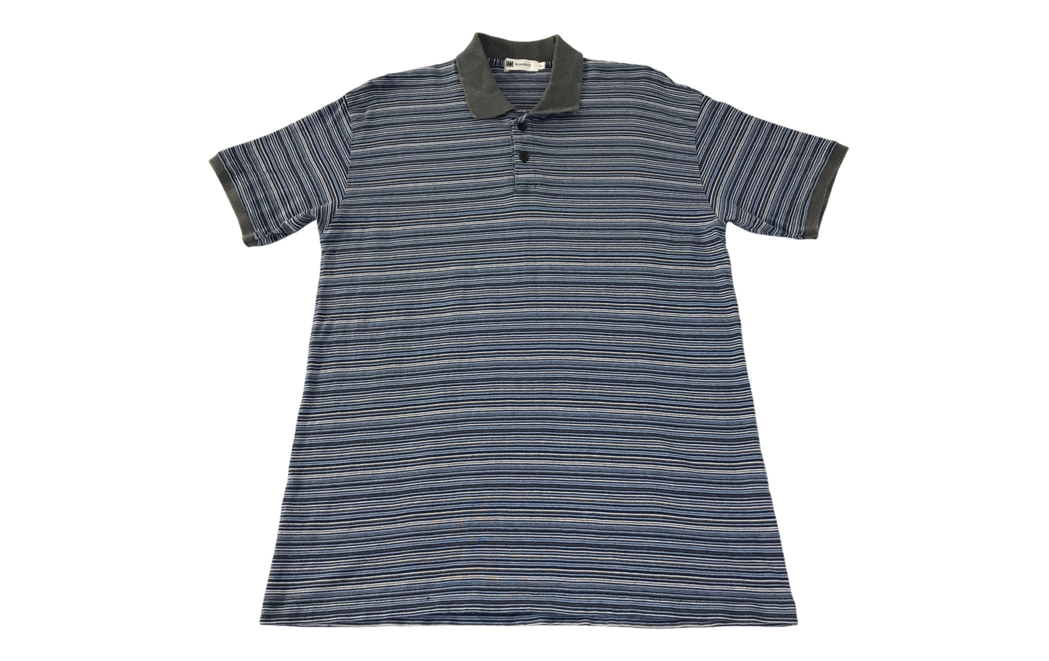 Issey Miyake IM Product Issey Miyake Striped Polo Tee Size US M / EU 48-50 / 2 - 1 Thumbnail