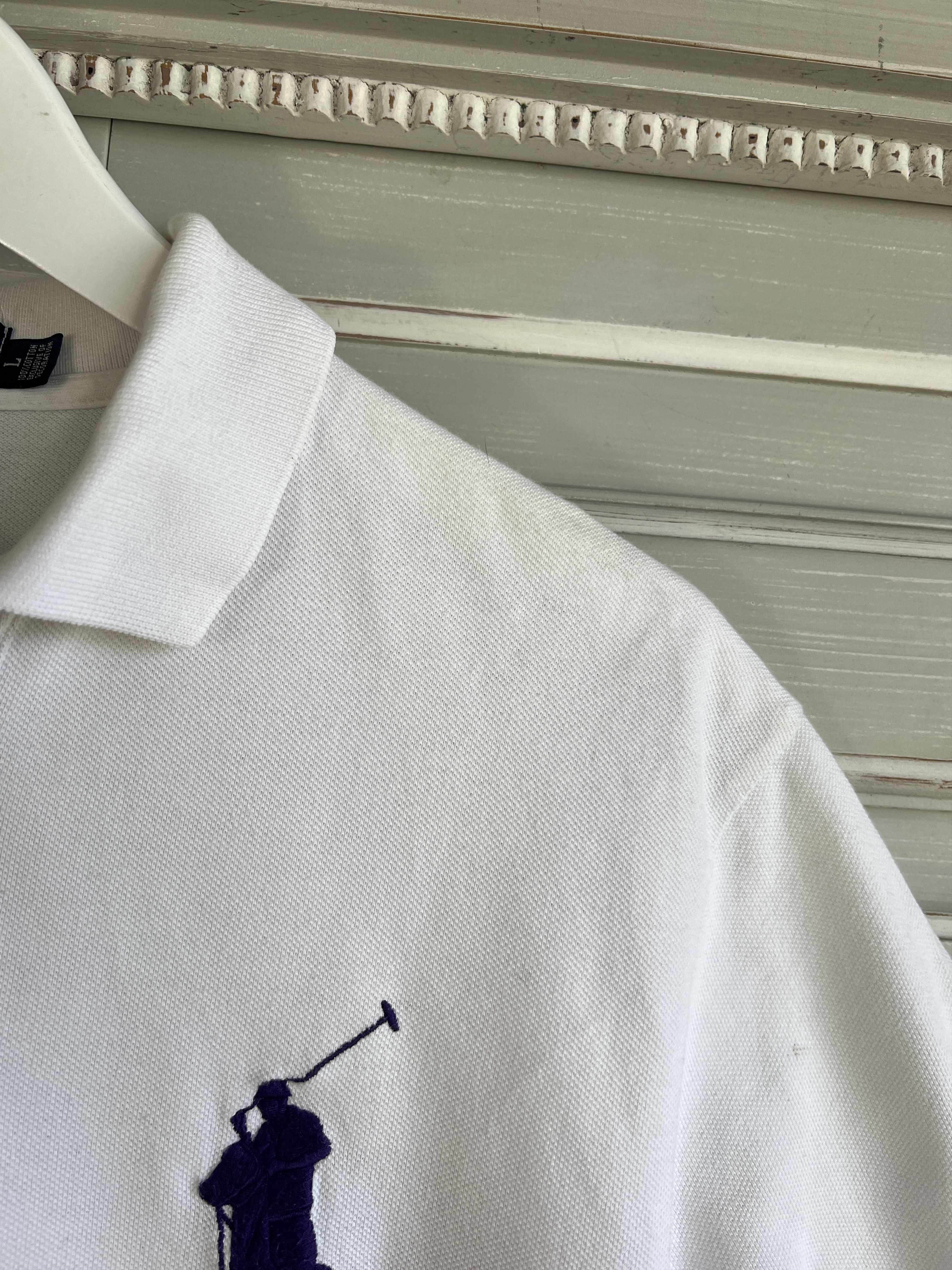 Polo Ralph Lauren Y2K RALPH LAUREN WHITE POLO SHIRT CHIEF KEEF STYLE Size US L / EU 52-54 / 3 - 9 Thumbnail