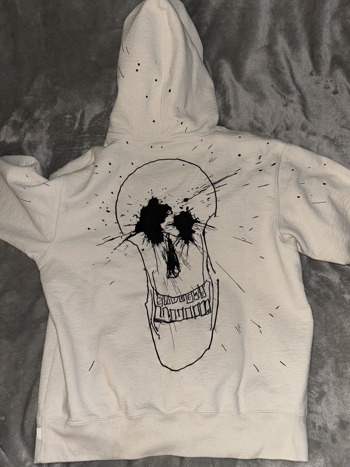 image of Supreme Ralph Steadman Hoodie in White, Men's (Size Small)