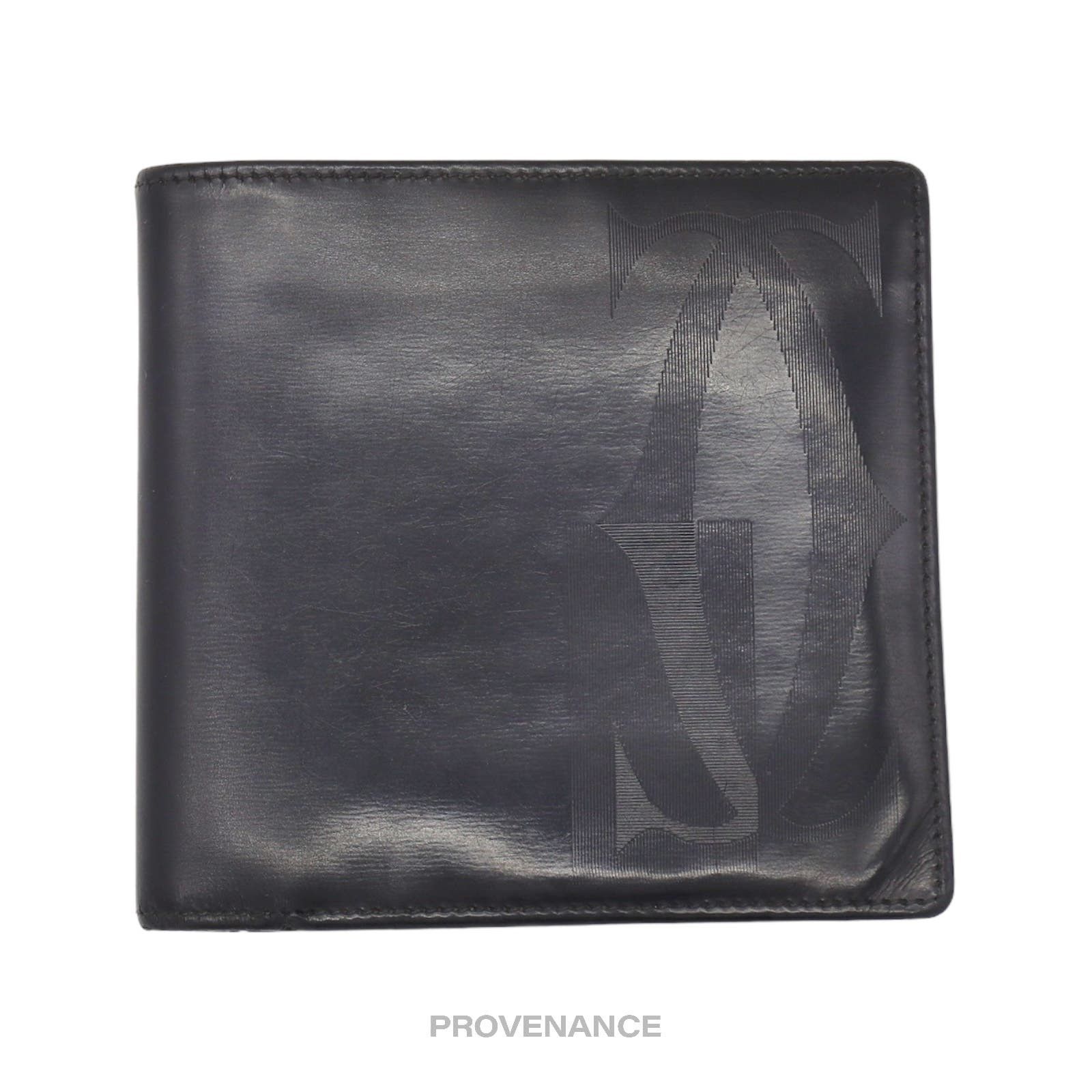 image of Cartier Logo Bifold Wallet - Black Leather, Men's
