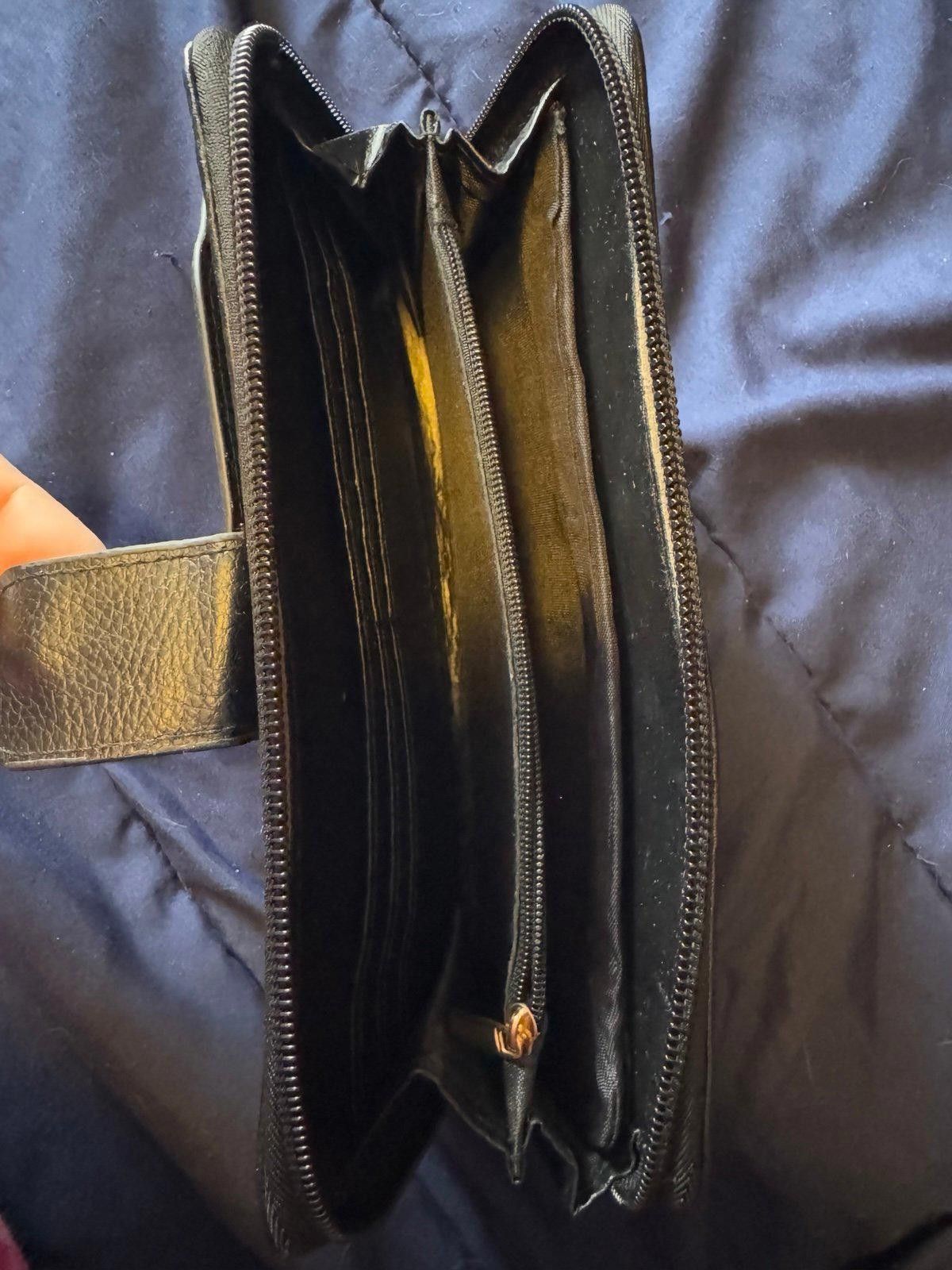 Designer Black Leather Cell Phone Wallet Size ONE SIZE - 3 Thumbnail