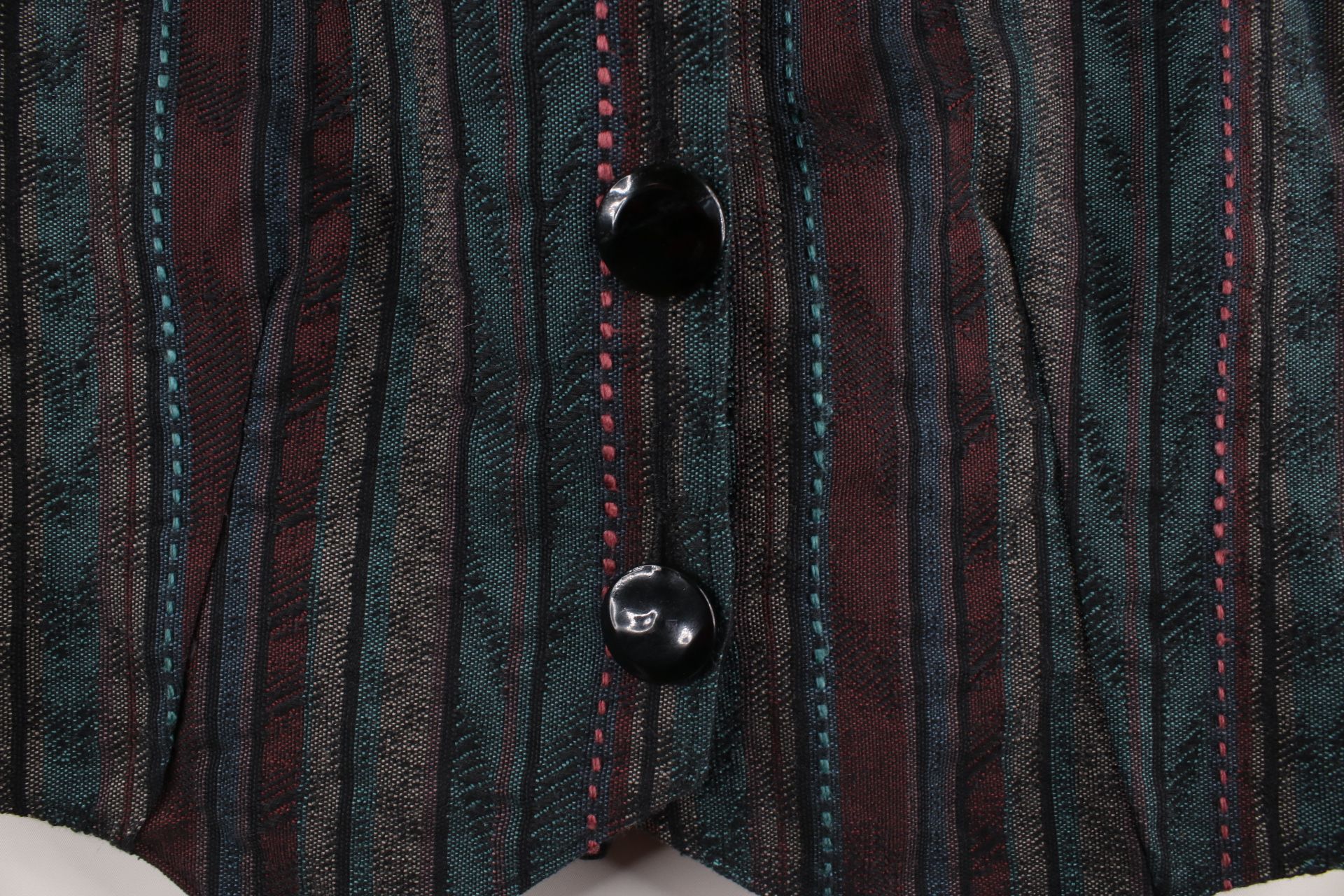 Vintage Vintage 90s Streetwear Rainbow Tapestry Knit Tie Back Vest Size L / US 10 / IT 46 - 4 Thumbnail