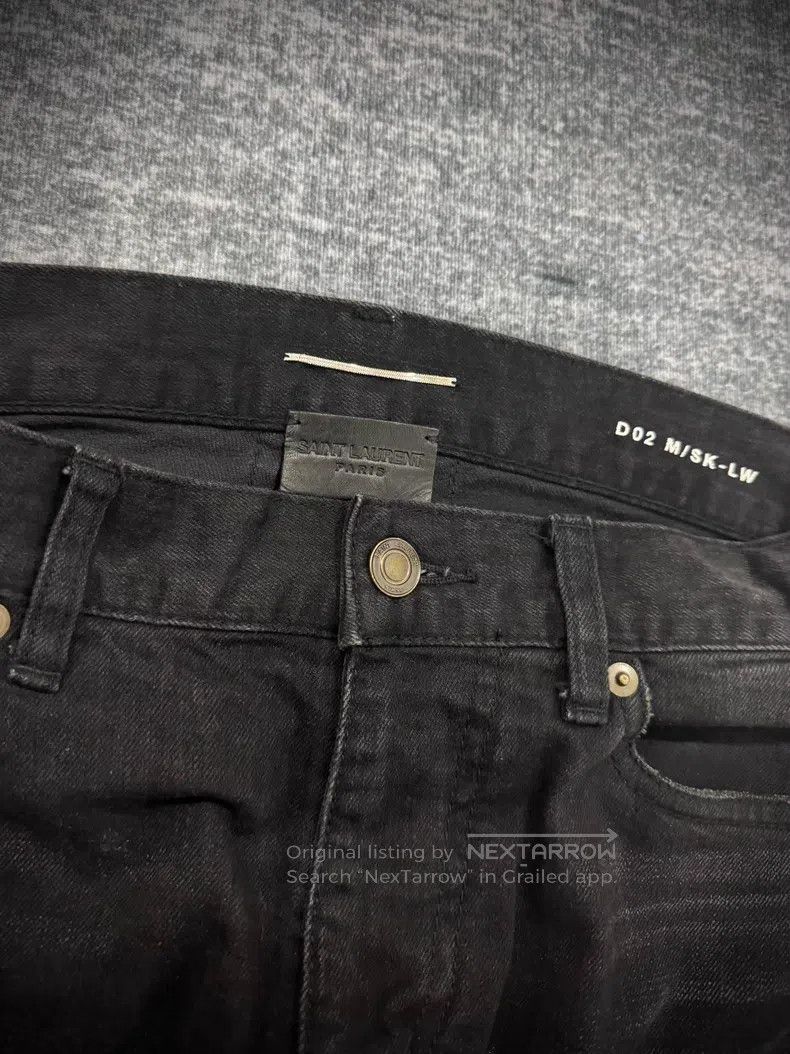 Saint Laurent Paris Saint Laurent Paris Patch Destroyed Denim Jeans Size US 29 - 4 Thumbnail