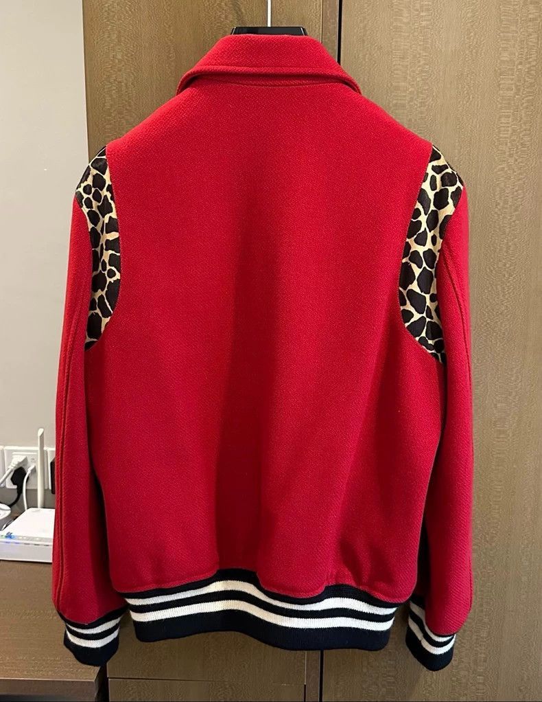 Saint Laurent Paris Saint Laurent Paris Red leopard print baseball jacket-2506 Size US M / EU 48-50 / 2 - 2 Thumbnail