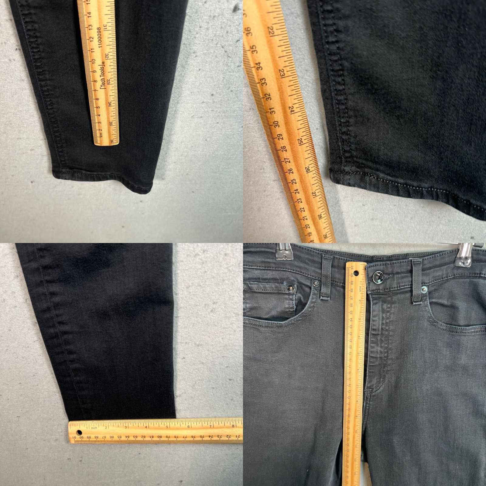 Rag & Bone Rag & Bone High-Rise Skinny Jeans Size 31 Black Denim Cotton Blend Womens Size 24" / US 00 / IT 34 - 8 Thumbnail
