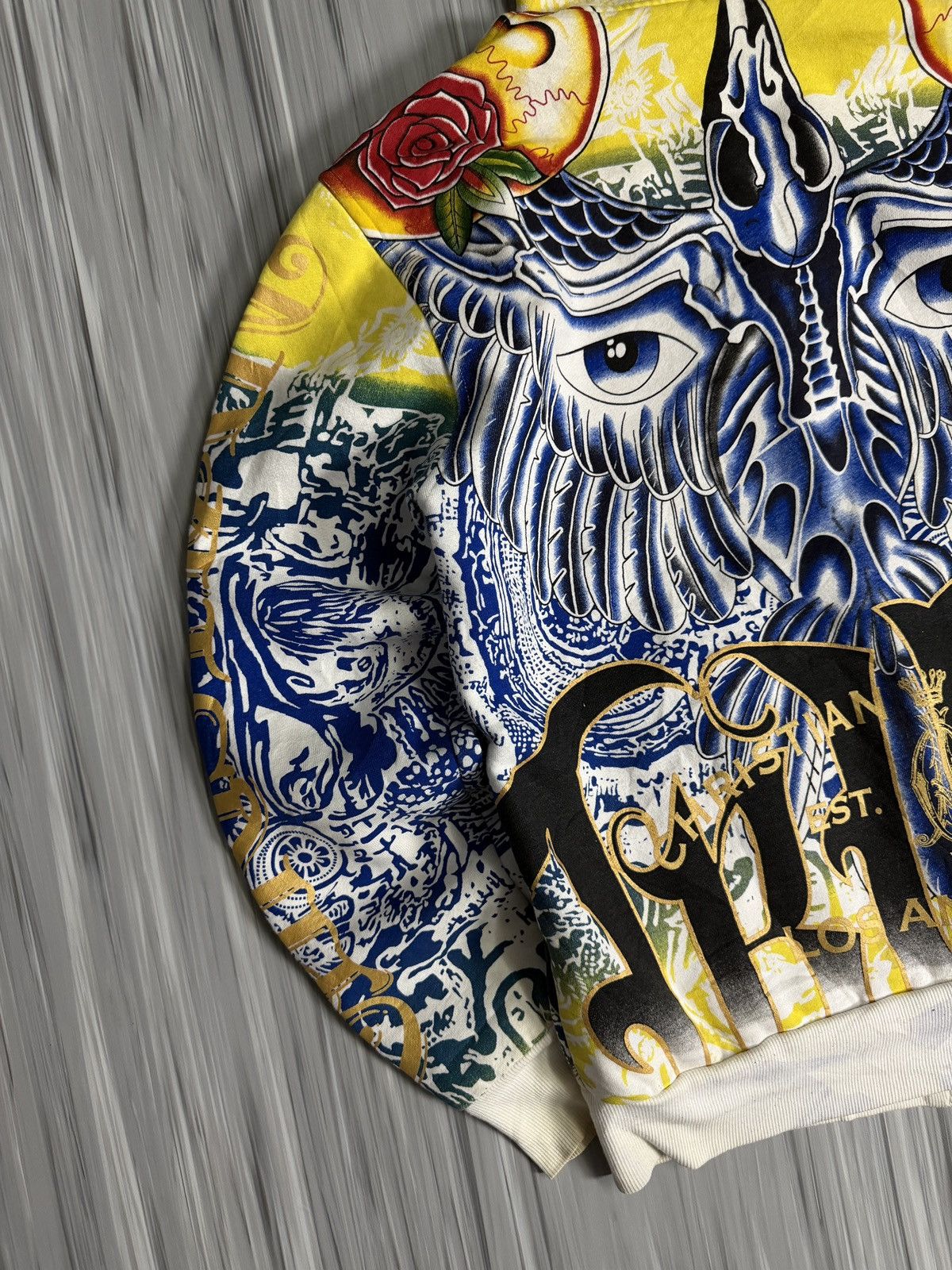 Christian Audigier Christian Audigier Y2K All Over Print Graphic Zip Hoodie Size US XS / EU 42 / 0 - 10 Thumbnail