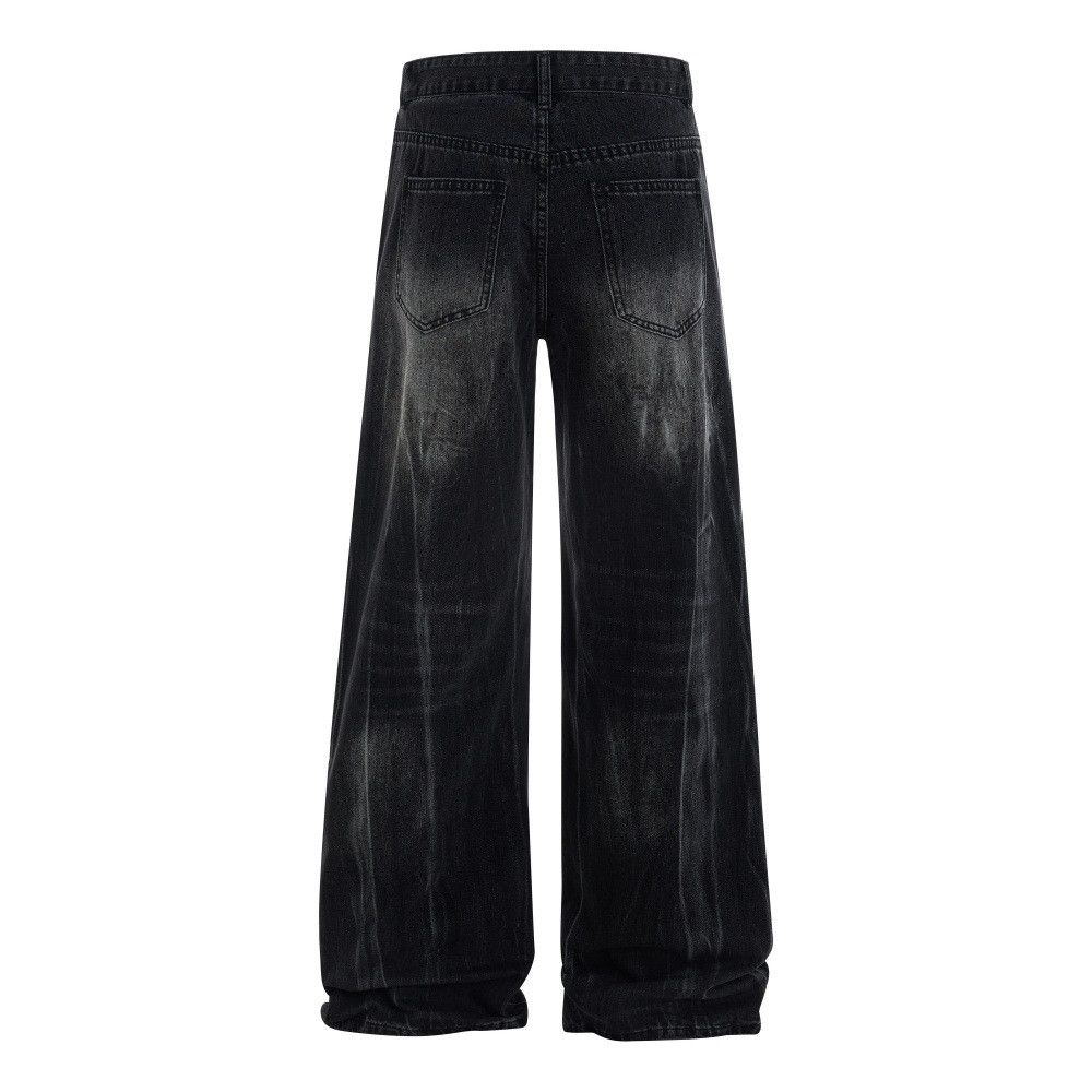 Vintage Retro punk street style washed distressed jeans for men Size US 32 / EU 48 - 2 Thumbnail