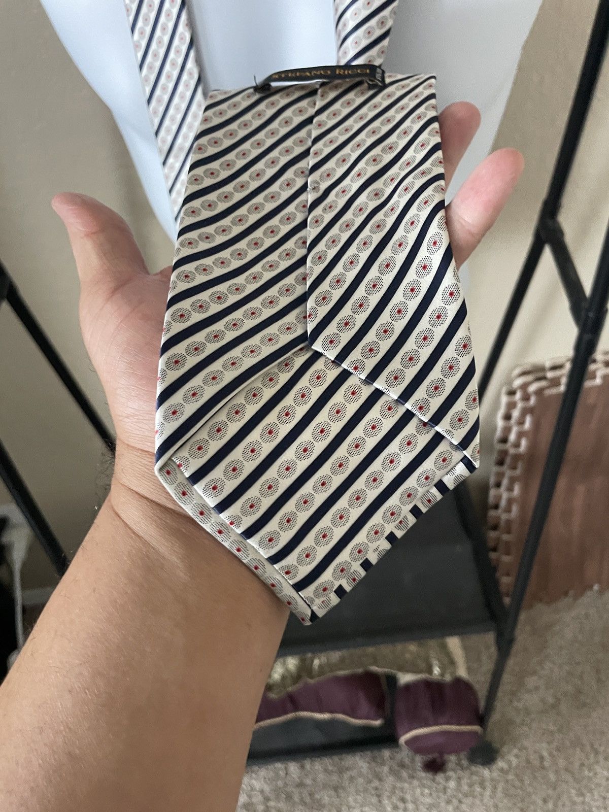 Stefano Ricci Striped Silk Tie Size ONE SIZE - 9 Thumbnail