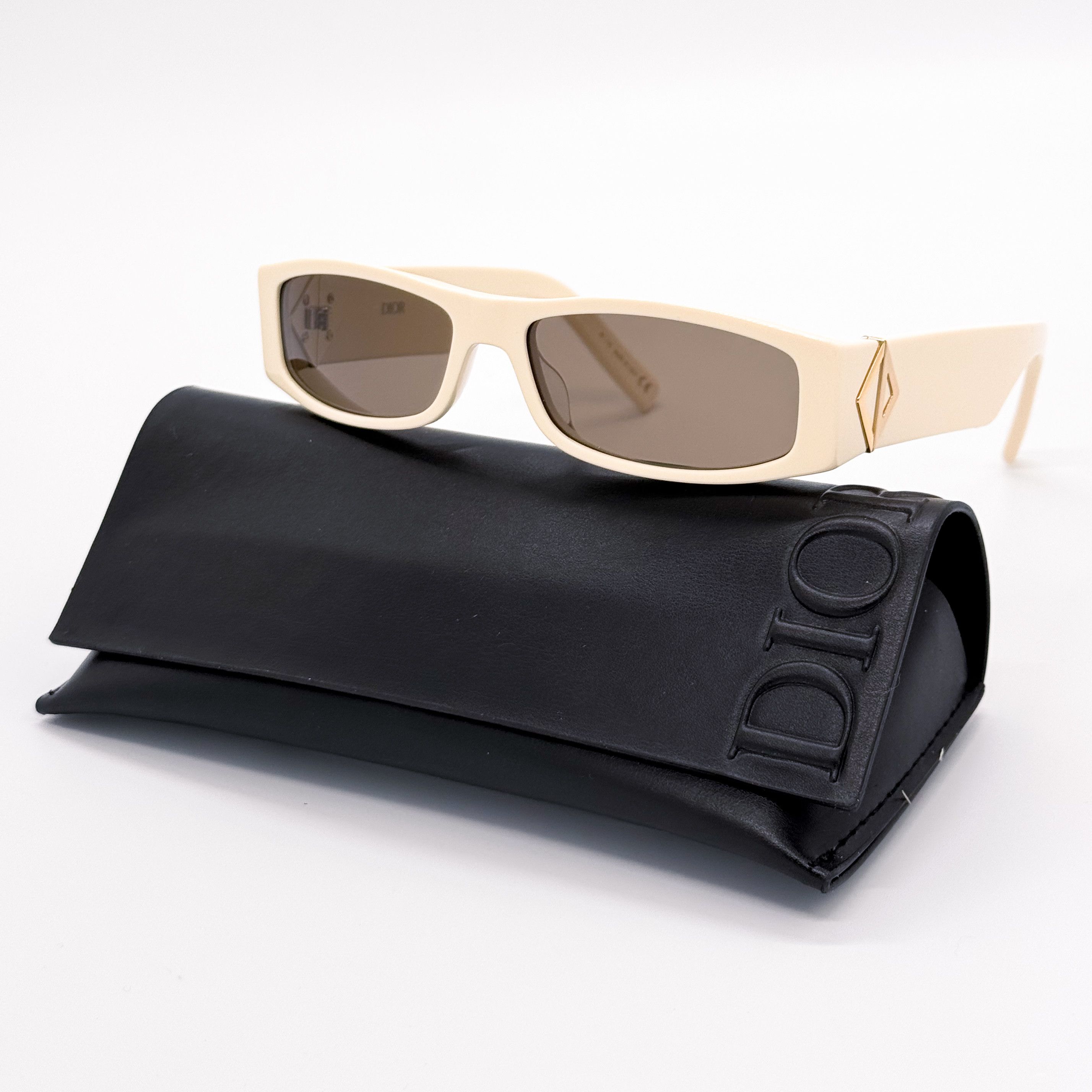 Dior NEW DIOR CD DIAMOND S1I 50F0 IVORY UNISEX SUNGLASSES Size ONE SIZE - 1 Thumbnail