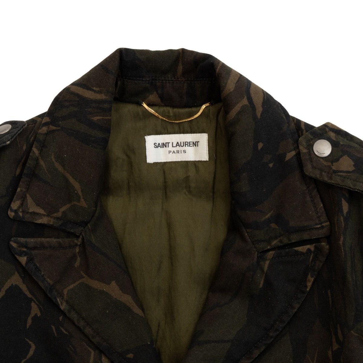 Saint Laurent Paris Saint Laurent 2018 'Militaire' Hybrid Bomber Jacket Size XS / US 0-2 / IT 36-38 - 4 Thumbnail