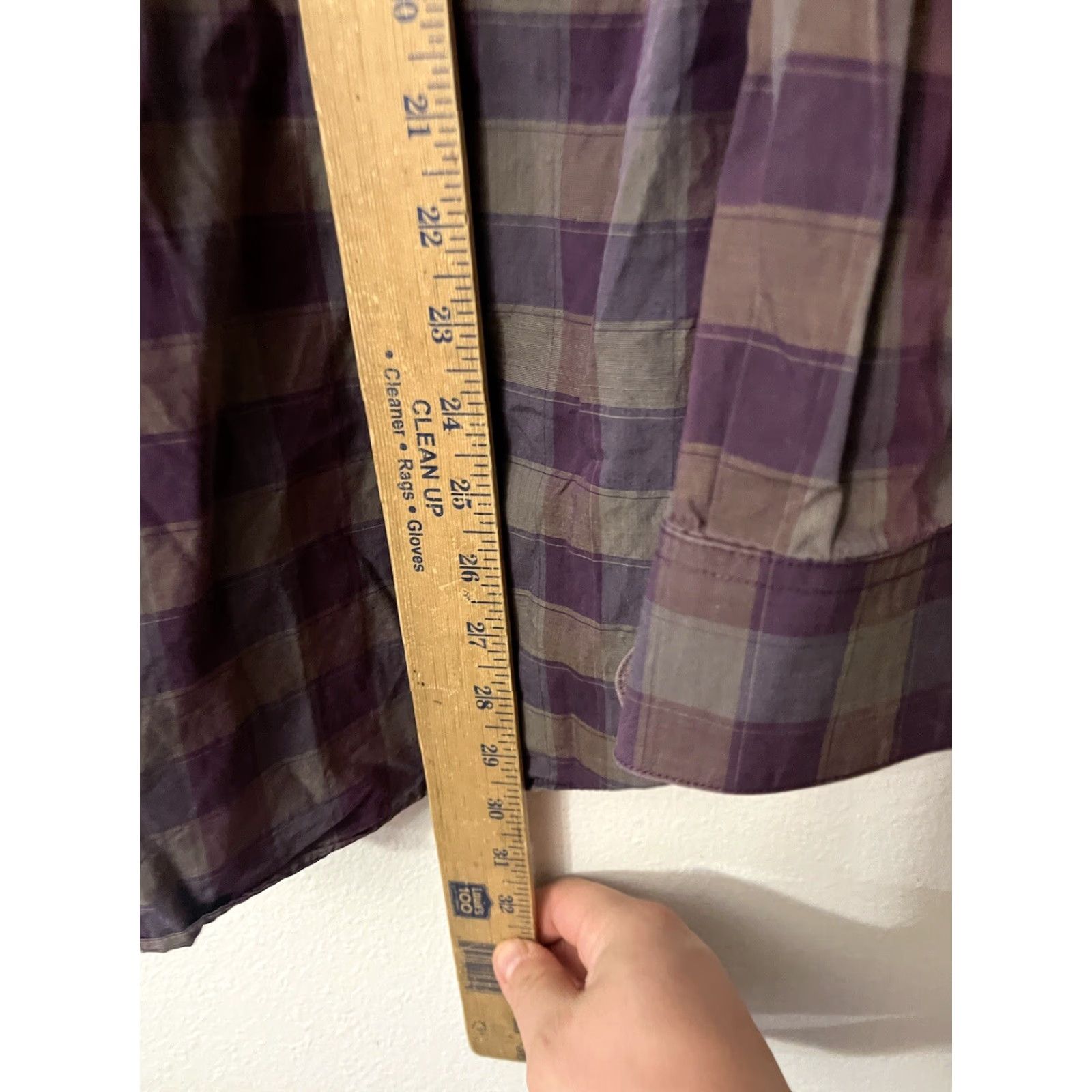 Calvin Klein Calvin Klein Shirt Regular Fit 16 Purple Plaid Long Sleeve Button Front Mens Size US L / EU 52-54 / 3 - 4 Thumbnail