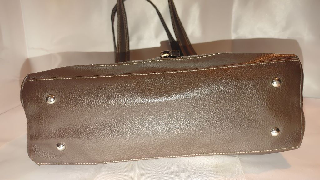 tigha Tignanello Pebbled Leather Shoulder Bag in Chocolate Size ONE SIZE - 5 Thumbnail
