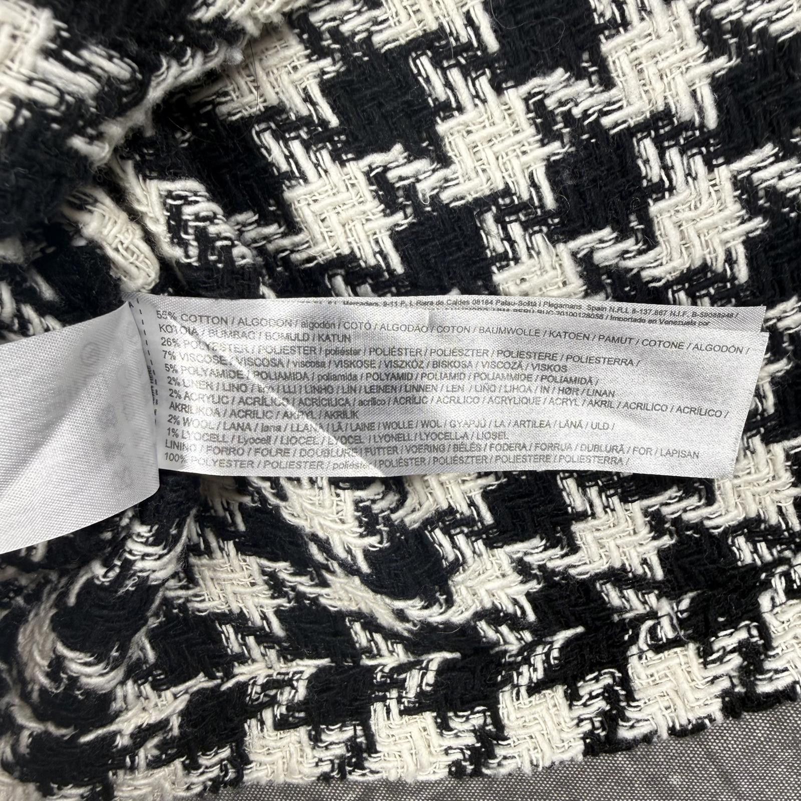 Other Mango Shirt Women's M Black White Tweed Size M / US 6-8 / IT 42-44 - 6 Thumbnail
