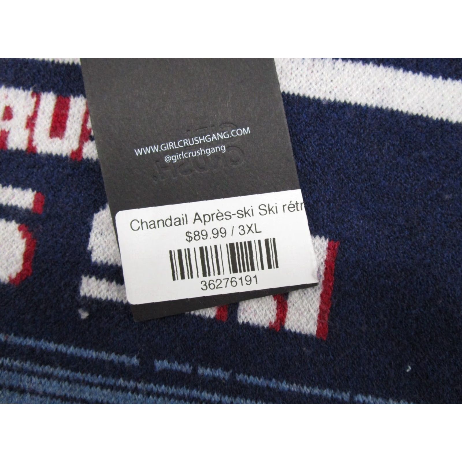 Vintage Girl Crush Apres Ski Knit Pullover Sweater Women's Plus Size 3XL NEW Blue Cotton Knit Pullover Winter Fall Mens Womens Girls Boys Size XXL / US 16-18 / IT 52-54 - 4 Thumbnail