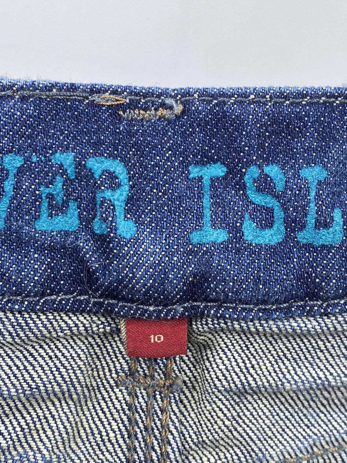Vintage 🔥LASTDROP🔥 Y2K Style Extra Mini Skirt Washed Distressed Size 32" / US 10 / IT 46 - 11 Thumbnail