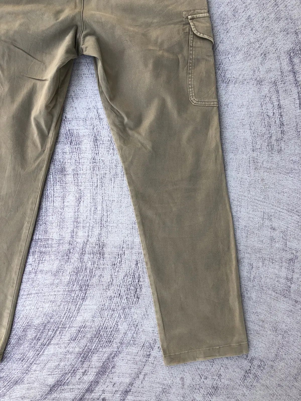 Olive × Other × Vintage Faded Olive Cargo Trousers With 6 Pocket Work ware Size US 32 / EU 48 - 13 Thumbnail