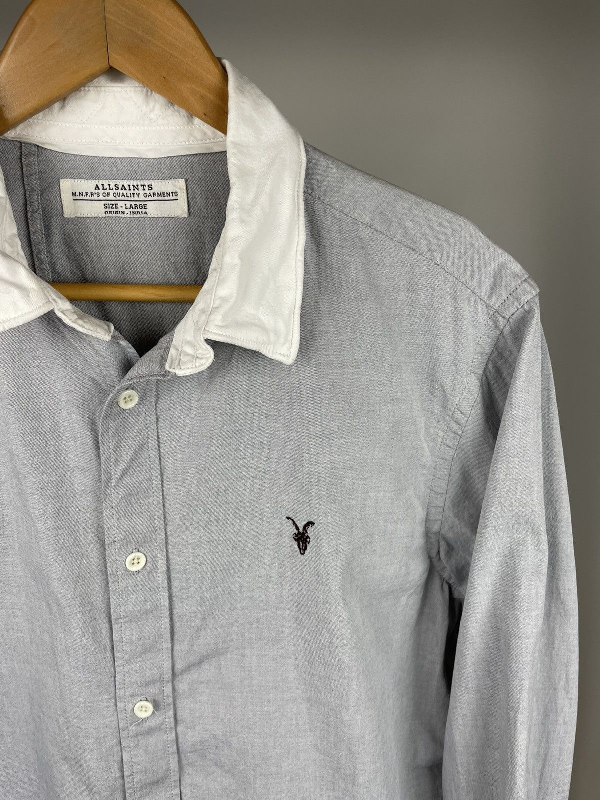 Allsaints × Designer Allsaints Danzig ls shirt cotton Size US L / EU 52-54 / 3 - 3 Thumbnail
