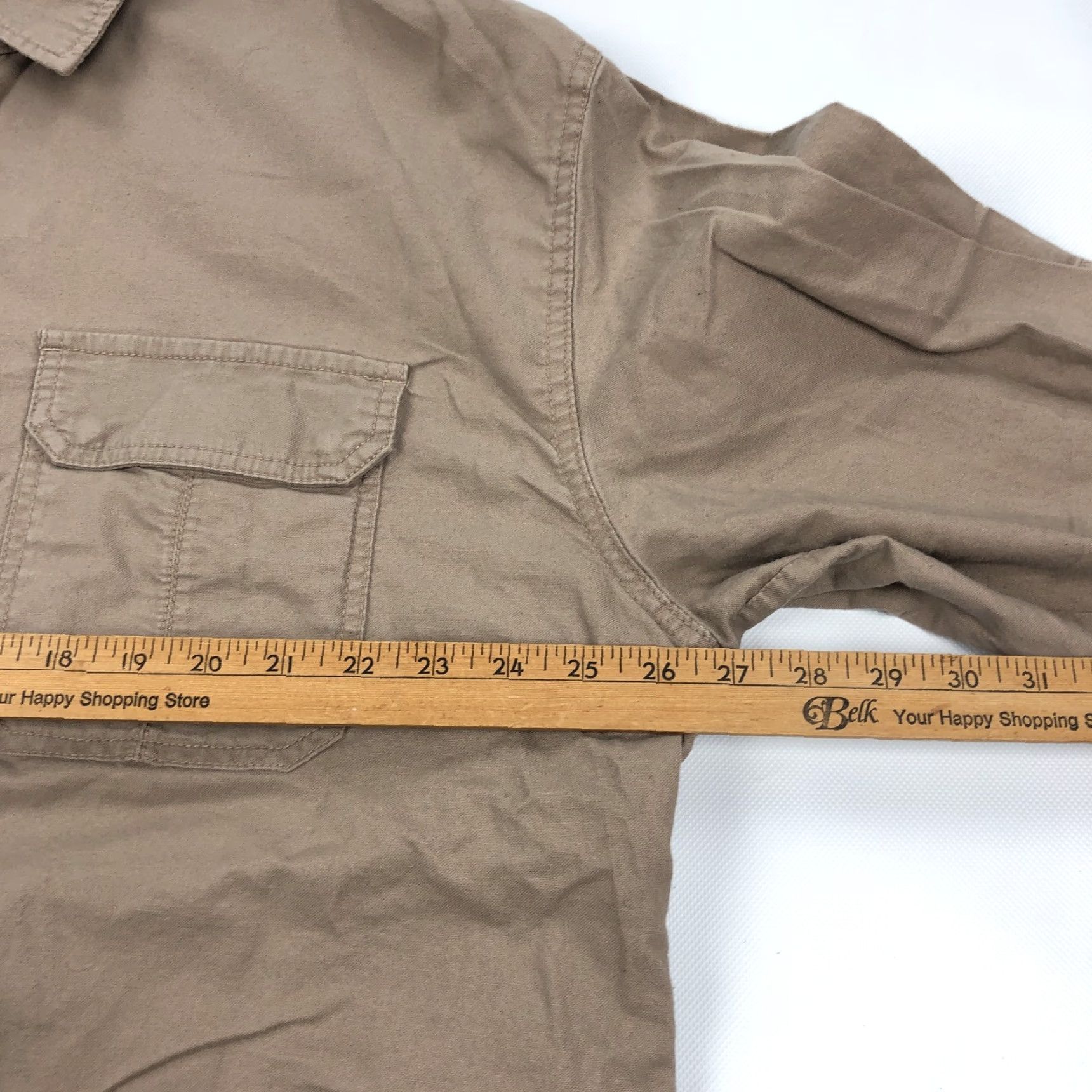 Vintage SCOTTEVEST SeV Button-Up Shirt Khaki Tan Long Sleeve Cotton Mens 2XL Casual Travel Pockets Embroidered Logo Printed? Not printed. Size US XXL / EU 58 / 5 - 4 Thumbnail