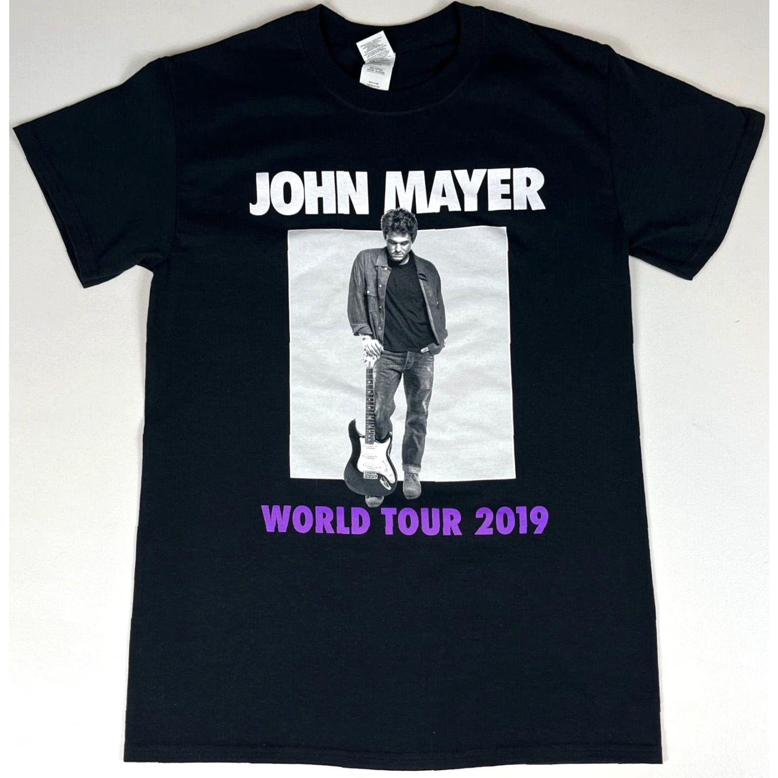 Gildan John Mayer World Tour 2019 T-Shirt Sz S Double-Sided Graphic Print Black Crew Neck Men’s Short Sleeve Cotton Gildan 2010-2019 Vintage? Size US S / EU 44-46 / 1 - 2 Thumbnail