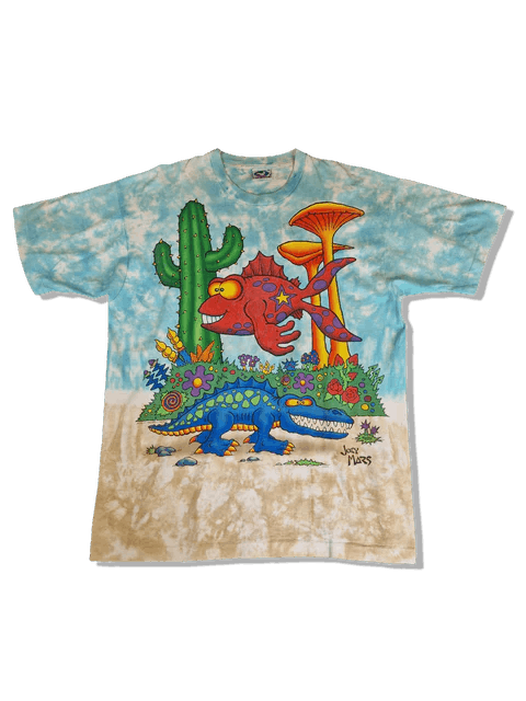 image of Liquid Blue Shirt 1992 Joey Mars Stoned Fish Tie Dye All in Mix, Men's (Size XL)