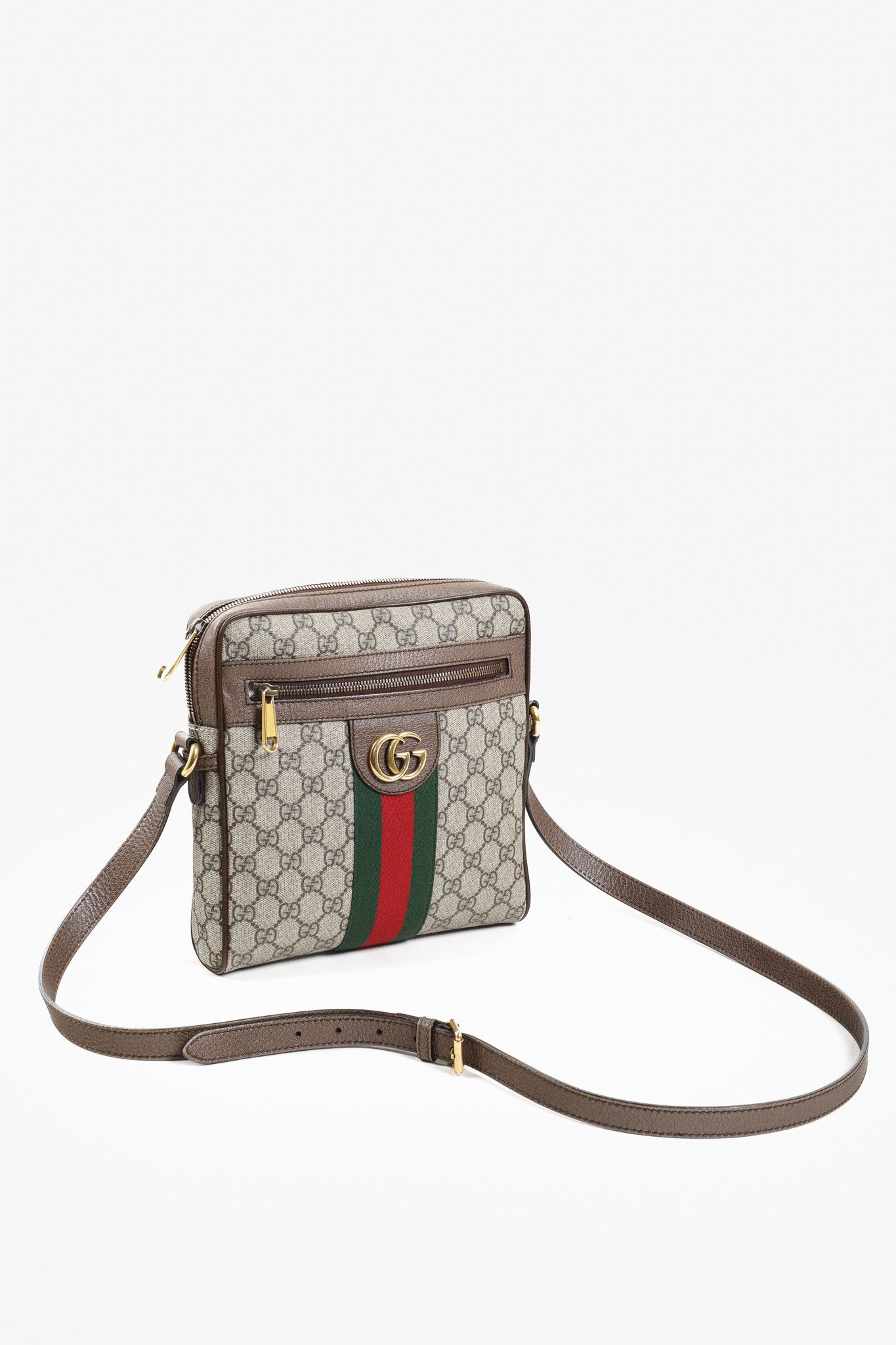 Gucci Gucci Monogram Ophidia Small Brown Crossbody Bag Size ONE SIZE - 7 Thumbnail