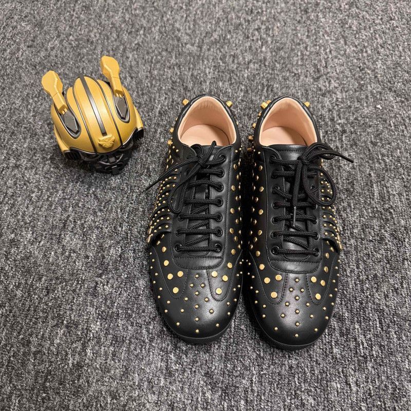 Gucci Gucci Spiked Black Casual Sneakers for Men - Size US 11 / EU 44 - 2 Thumbnail