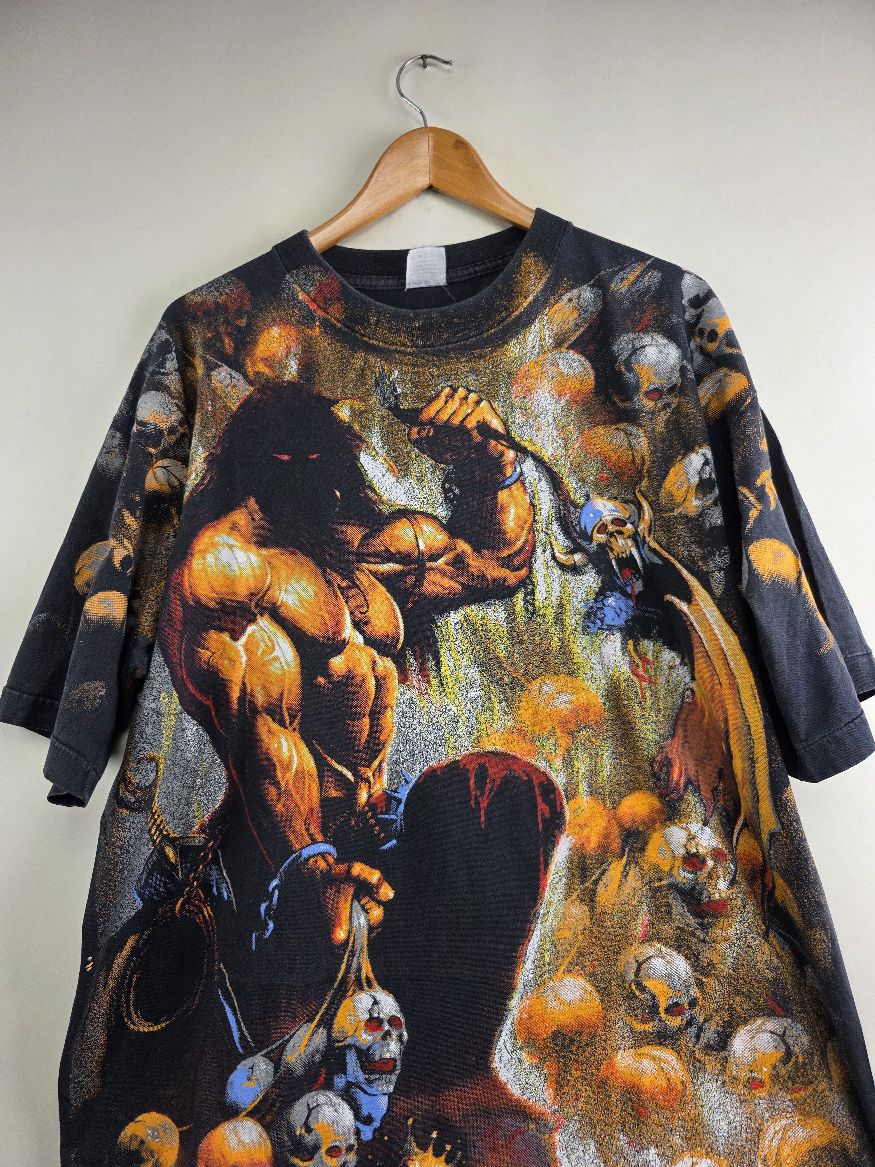 Band Tees × Vintage 90s Manowar All over print XL 24" 29.5" Size US XL / EU 56 / 4 - 3 Thumbnail