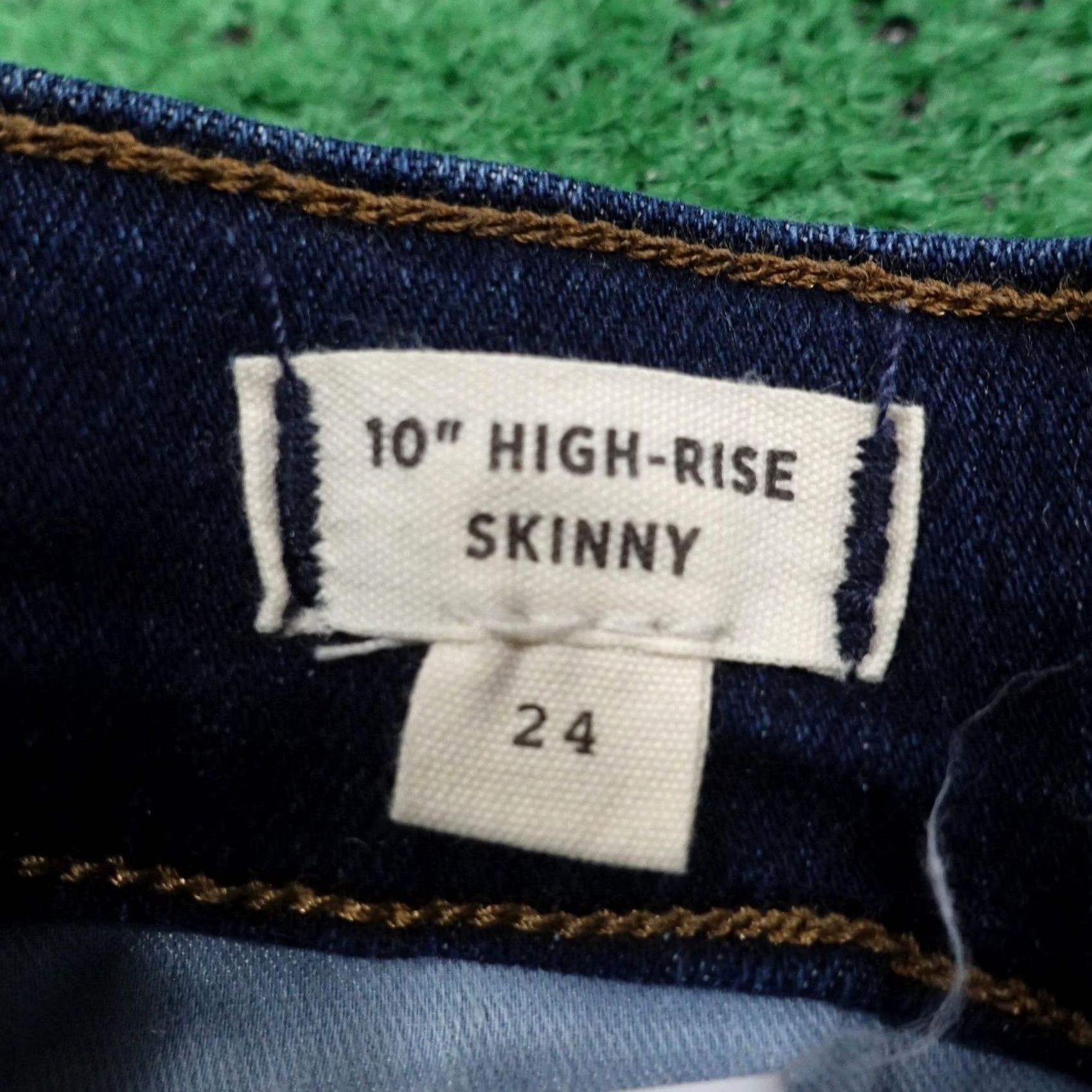 Madewell Madewell Jeans Womens 24 Blue 10" High Rise Skinny Dark Wash Stretch 24x28 Size 42" / US 20 - 7 Thumbnail