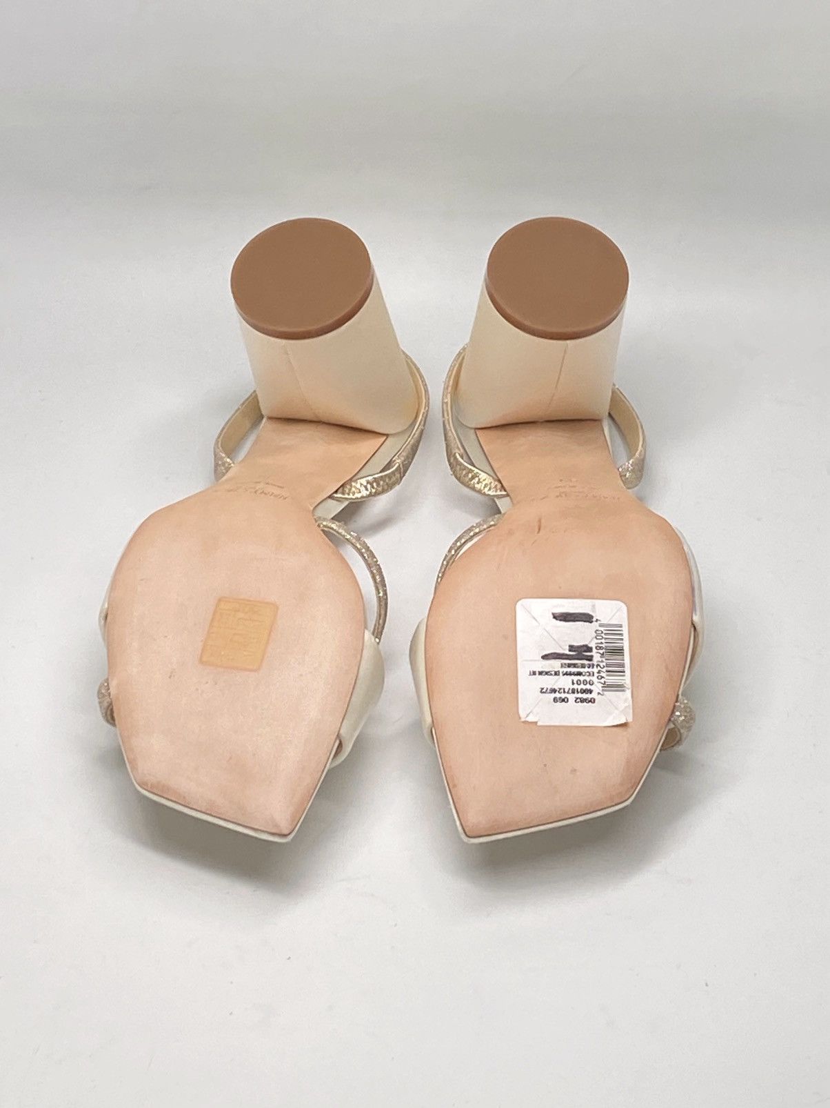 Jimmy Choo Jimmy Choo Plum Satin & Glitter Slingback Sandals size 39 Size US 9 / IT 39 - 14 Thumbnail