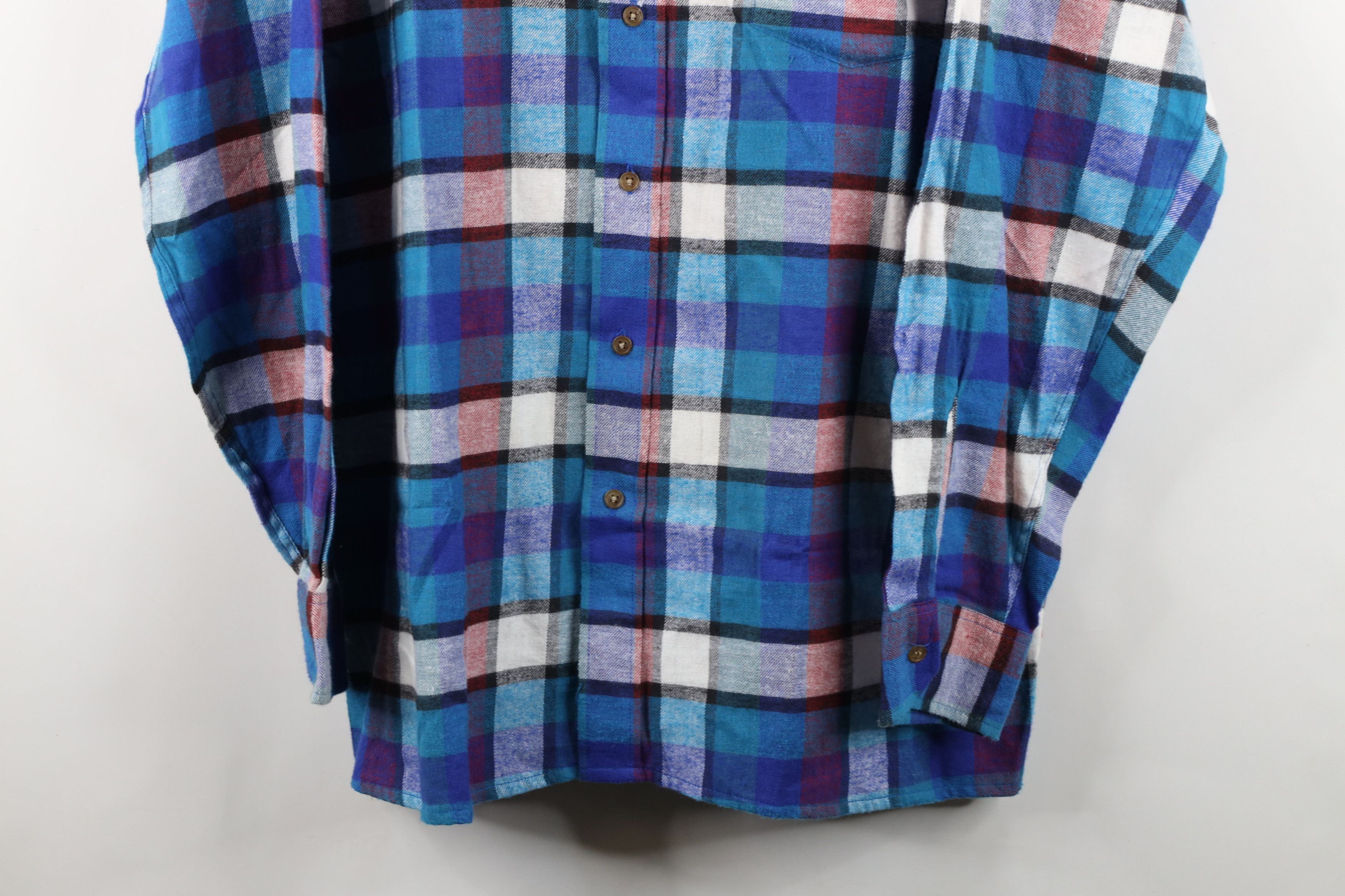Vintage Deadstock Vintage 90s Streetwear Collared Button Shirt Plaid Size US L / EU 52-54 / 3 - 3 Thumbnail