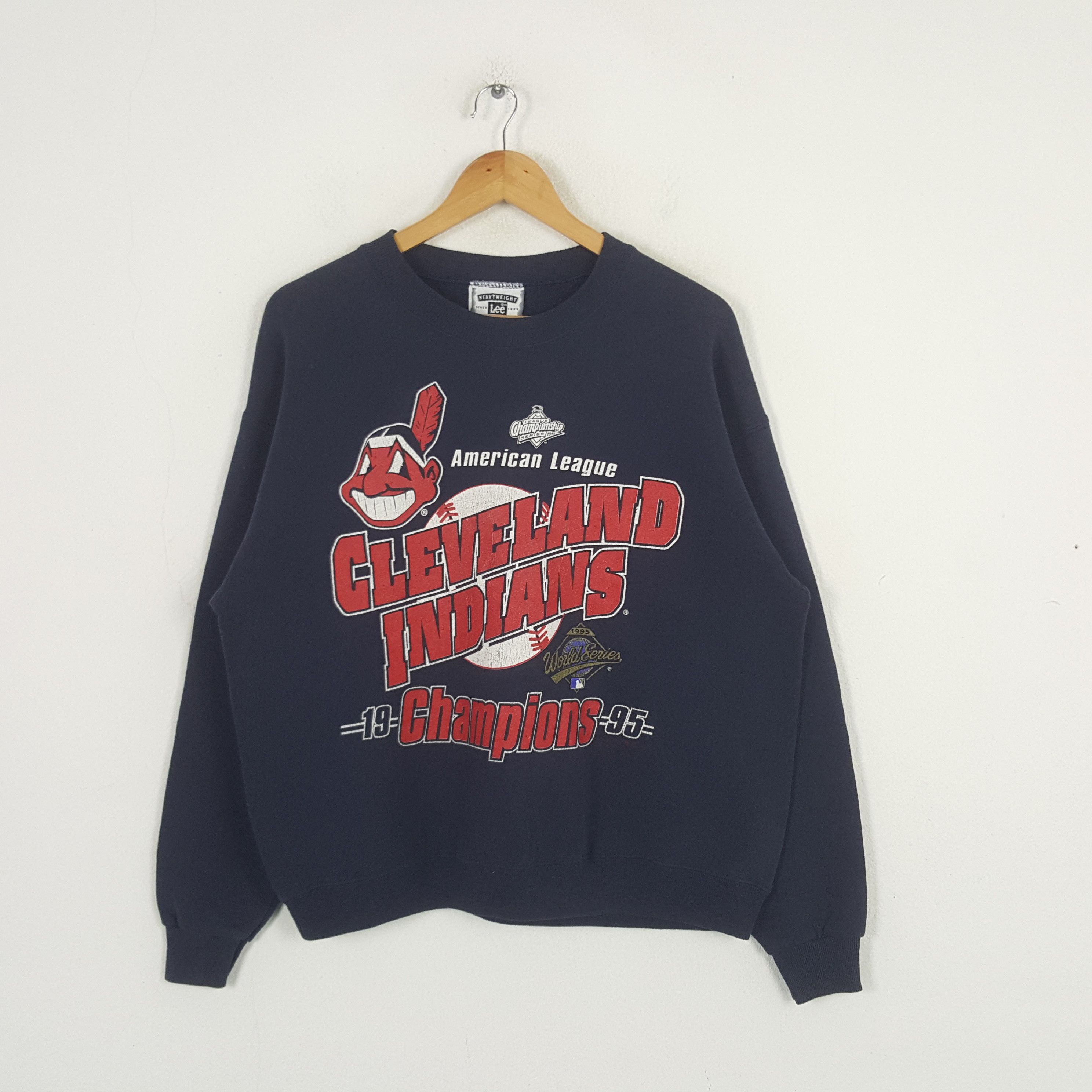 Lee × MLB × Vintage Vintage Cheveland Indians Baseball Team Sweatshirt C287N12 Size US L / EU 52-54 / 3 - 1 Thumbnail