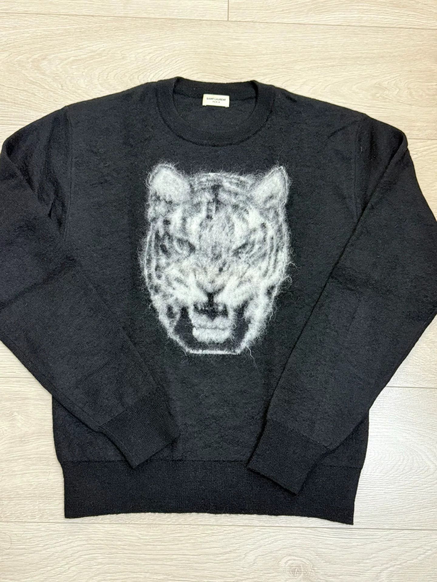 Saint Laurent Paris Saint Laurent Tiger Head Knit Sweater Size S / US 4 / IT 40 - 1 Thumbnail