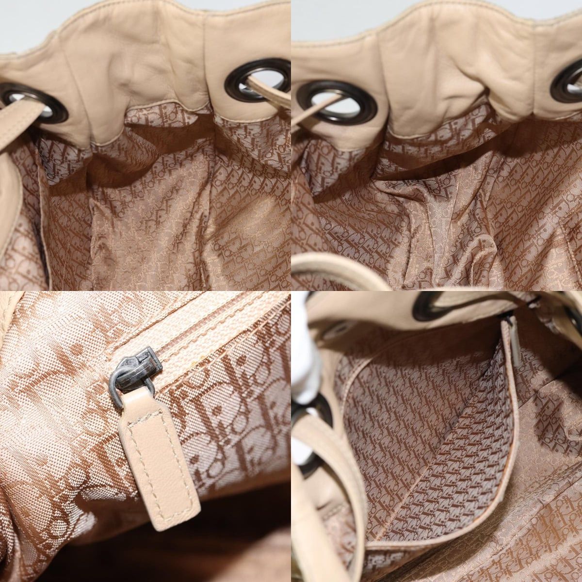 Dior DIOR Lady DIOR Canage Shoulder Bag Nylon Beige Size ONE SIZE - 12 Thumbnail