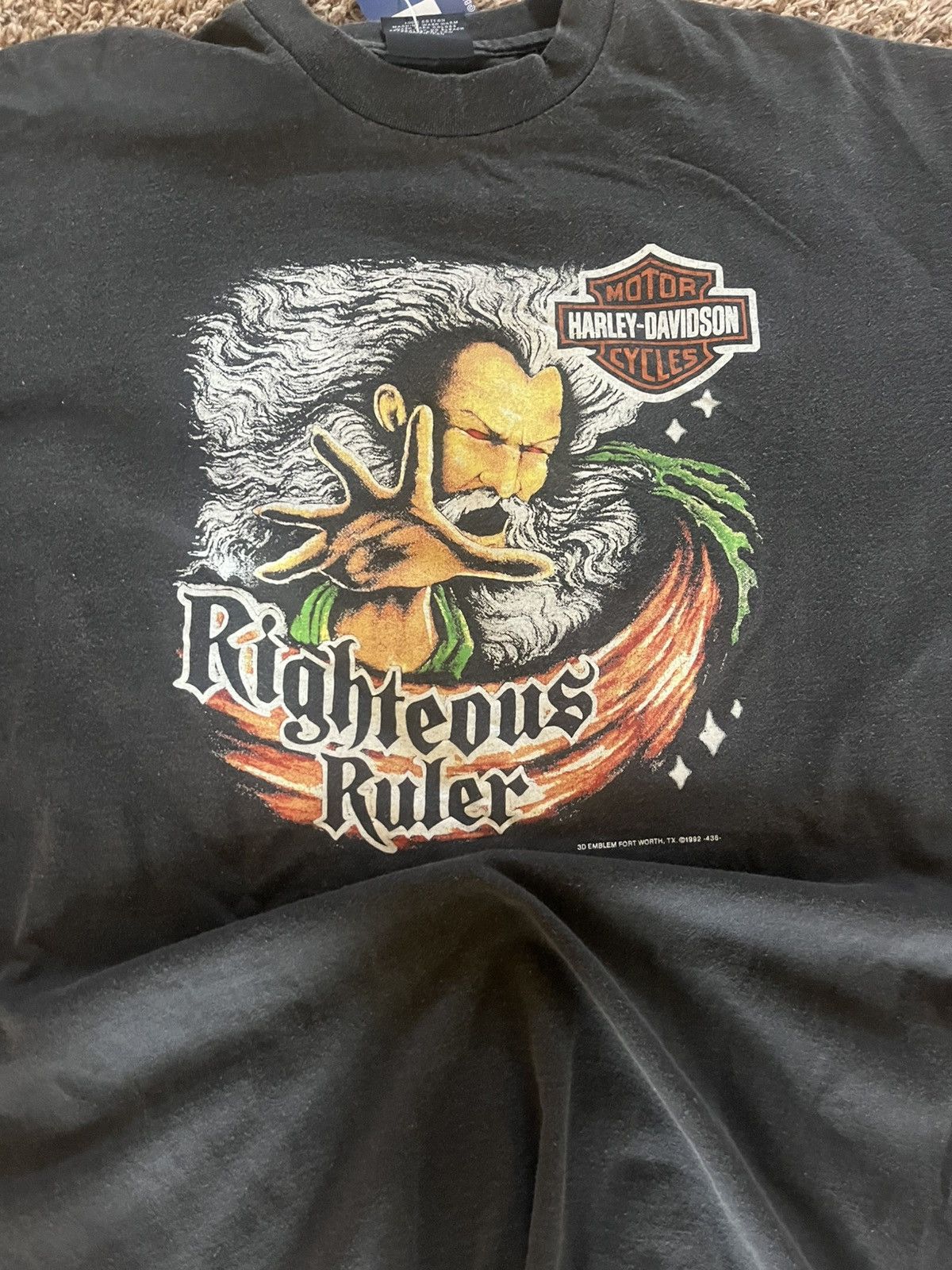 Harley Davidson × Vintage Vintage Harley Davidson 3D Emblem 1992 “Righteous Ruler” Size US XL / EU 56 / 4 - 2 Thumbnail