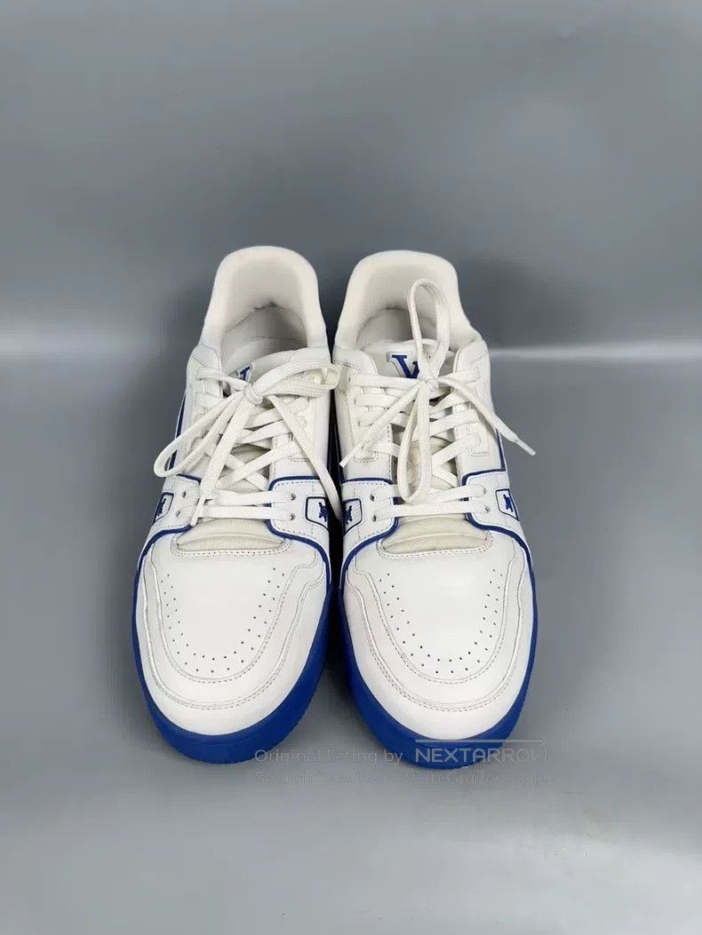 Louis Vuitton Louis Vuitton Trainer White and Blue Casual Shoes Size US 7 / EU 40 - 2 Thumbnail