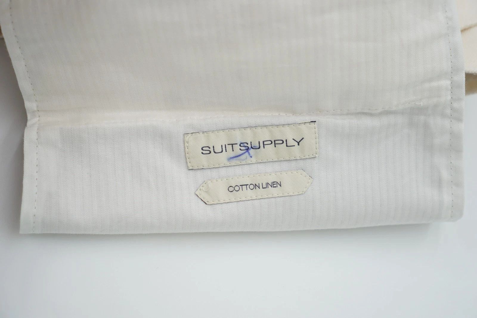 Suitsupply Men Suitsupply Pants Cotton & Linen Vigo Ivory UK/US36 Size 36R - 6 Thumbnail